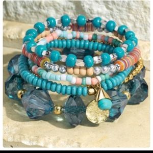 Line Stacked Stretchable Bracelet